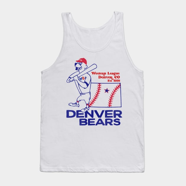 Defunct Denver Bears League Baseball Team Tank Top by Defunctland